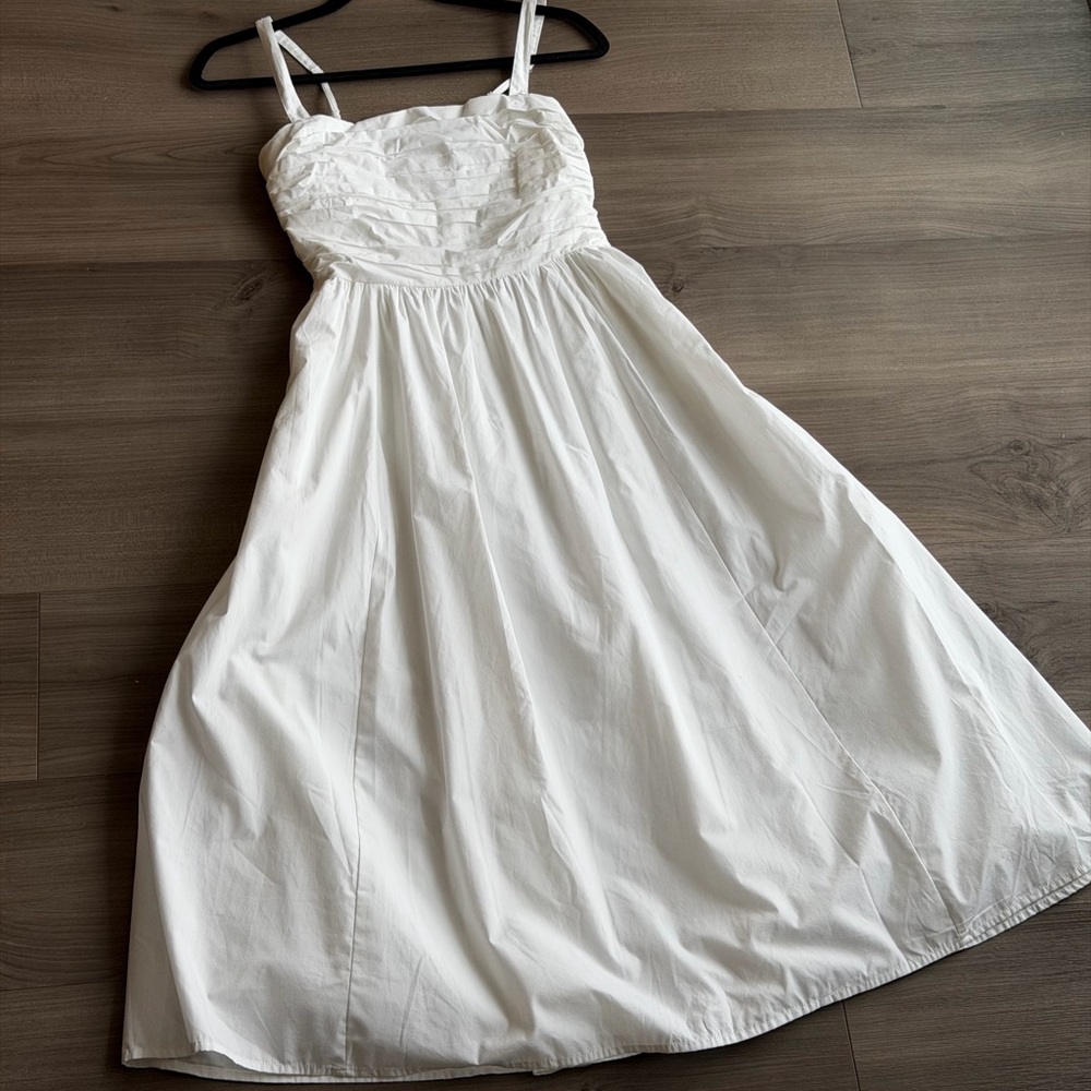 Abercrombie & Fitch White Midi Dress